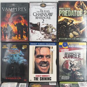 Horror DVD Lot of 6 – The Shining, Predator 2, Texas Chainsaw 2 & More